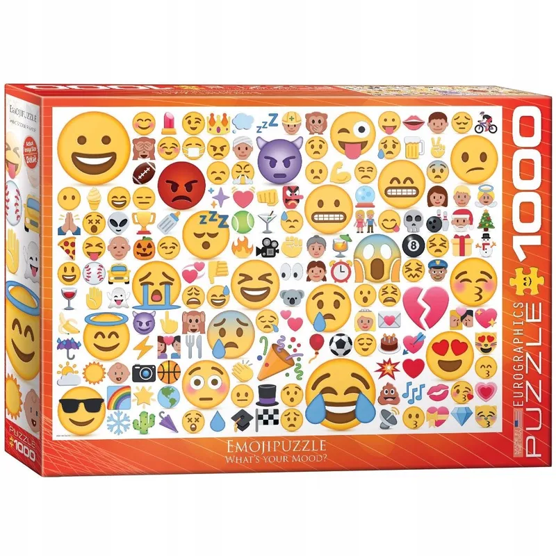 Merkloos Emoji Puzzel 1000 Stukjes - Wat is je Stemming? von Eurographics, Ausgabe Mehrfarbig – Schachtel