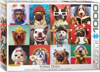 Merkloos Puzzel 1000 Grappige Honden fra Eurographics, Flerfarvet-udgave – æske 2 af 2