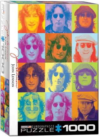 Merkloos Puzzel 1000 Stukjes - John Lennon Portret, 10+ Jaar from Eurographics, Multicolour edition – box 2 of 2