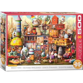 Mispassend Speelgoed [Misfit Toys] - Ray Powers - 500 stukjes 68×48cm (b×h) - Legpuzzel fra Eurographics, Flerfarvet-udgave – æske 2 af 2