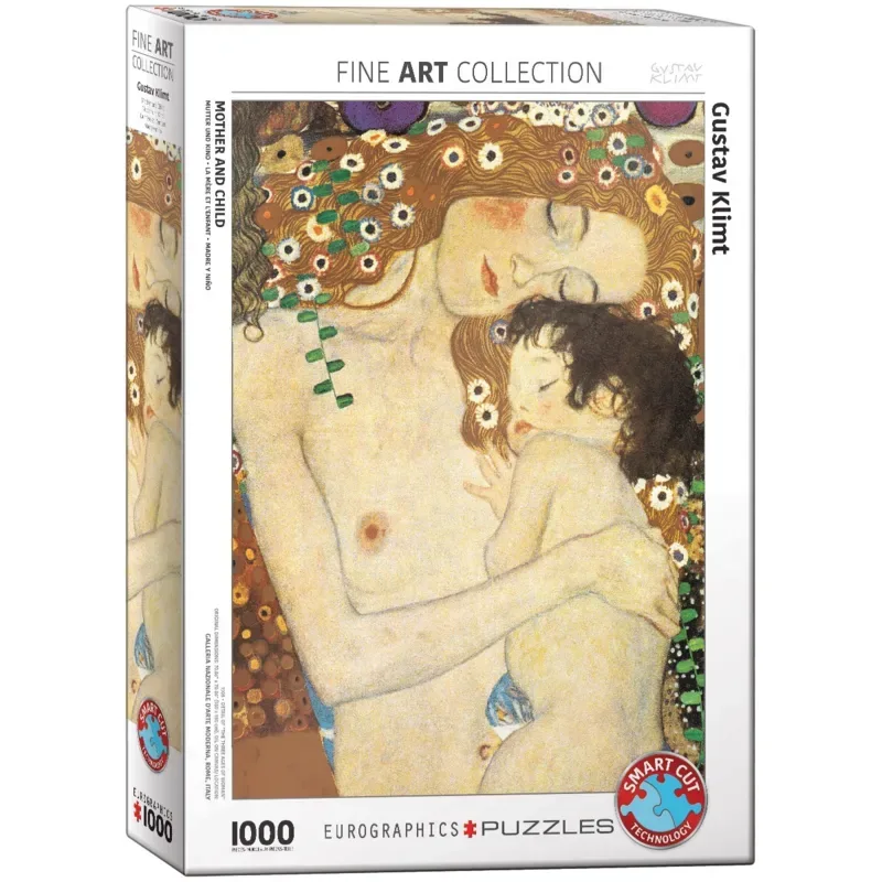 Moeder en Kind [Mutter und Kind] - Gustav Klimt - 1000 stukjes 48×68cm (b×h) - Fine Art Legpuzzel de Eurographics, édition Multicolore – boîte 2 sur 2