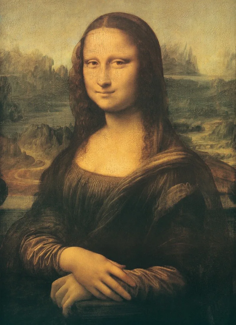 Mona Lisa - Leonardo Da Vinci - 1000 stukjes 48×68cm (b×h) - Fine Art Legpuzzel från Eurographics, utgåva Leonardo Da Vinci – Mona Lisa – kartong