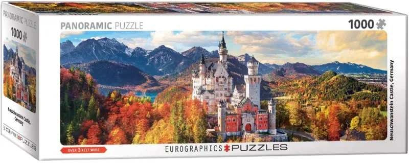 Neuschwanstein Kasteel Panorama puzzel 1000 stukjes van Eurographics, editie Meerkleurig – doos 2 van 2