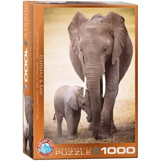 Puzzle L'éléphant et l'éléphanteau - 1000 pièces de Eurographics – boîte 2 sur 2