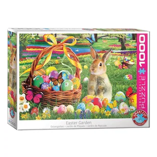 Paastuin (Easter Garden) - 1000 stukjes - Pasen Legpuzzel von Eurographics, Ausgabe Mehrfarbig – Schachtel 1 von 2