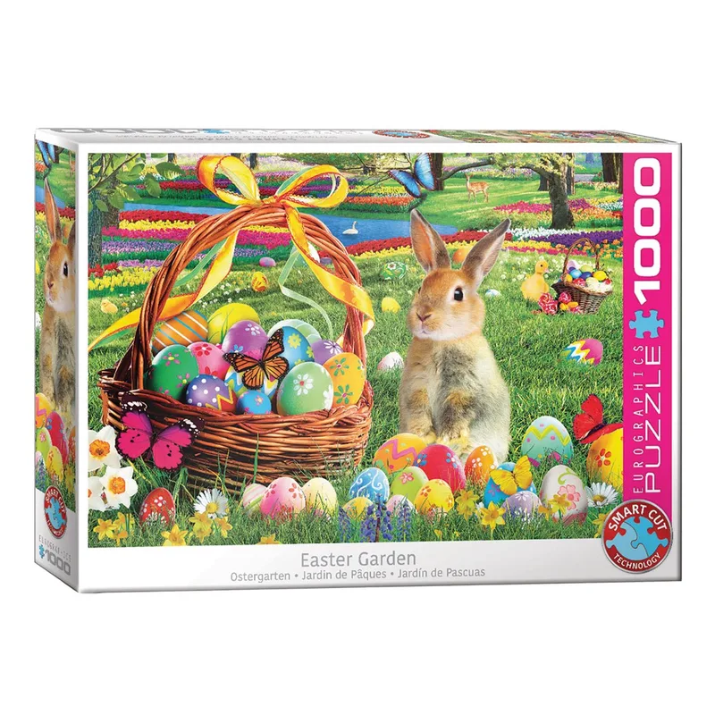 Paastuin (Easter Garden) - 1000 stukjes - Pasen Legpuzzel from Eurographics, Multicolour edition – box