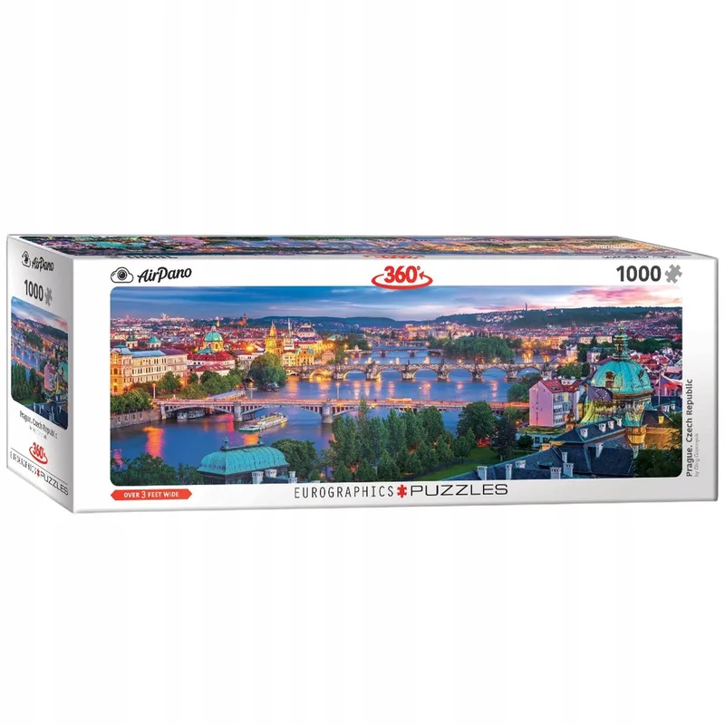Panorama Puzzel 1000 Stukken - Praag van Eurographics, editie Meerkleurig – doos