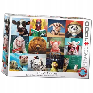Puzzel 1000 Stukken - Grappige Dieren from Eurographics, Multicolour edition – box 1 of 2