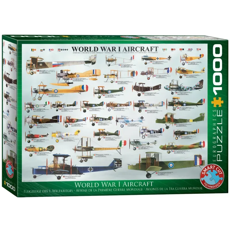 Puzzel 1000 | World War I Aircraft de Eurographics, édition Vert – boîte 2 sur 2