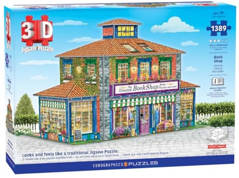 puzzel 3D Book Shop - legpuzzel 1100 stukjes. from Eurographics, Multicolour edition – box