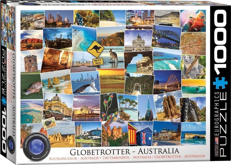 puzzel Australia - Globetrotter - 1000 stukjes van Eurographics, editie Meerkleurig – doos
