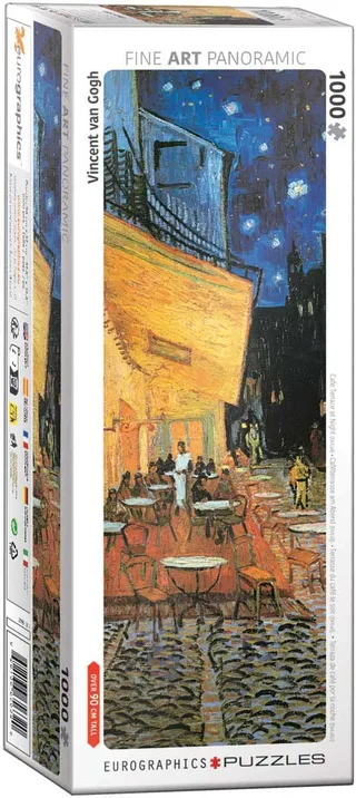 puzzel Café at Night Vincent Van Gogh 1000 stukjes kunst. from Eurographics, Multicolour edition – box 2 of 2