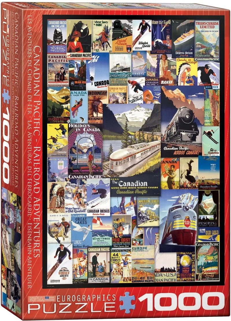 puzzel Canadian Pacific Rail - vintage legpuzzel 1000 stukjes. van Eurographics, editie Meerkleurig – doos