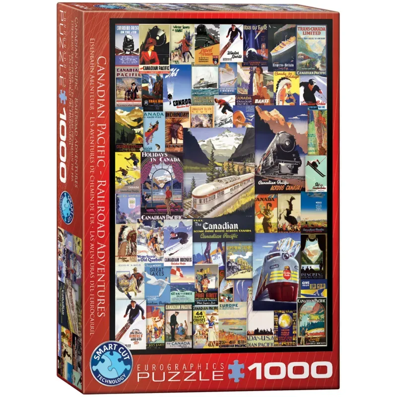 puzzel Canadian Pacific Rail - vintage legpuzzel 1000 stukjes. von Eurographics, Ausgabe Mehrfarbig – Schachtel 2 von 2