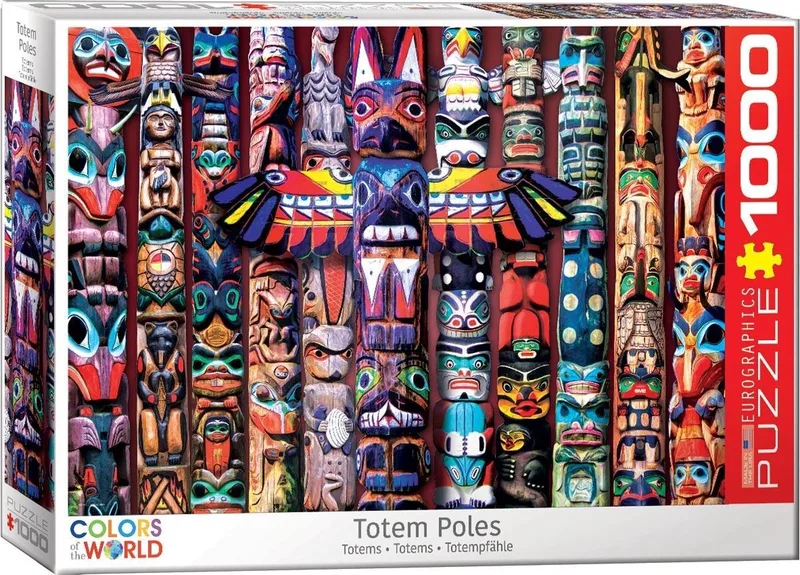 puzzel Canadian Totem Poles - 1000 stukjes van Eurographics, editie Meerkleurig – doos