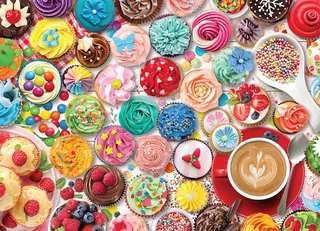 Puzzel Cupcake Party - 1000 stukjes von Eurographics, Ausgabe Mehrfarbig – Schachtel 1 von 2