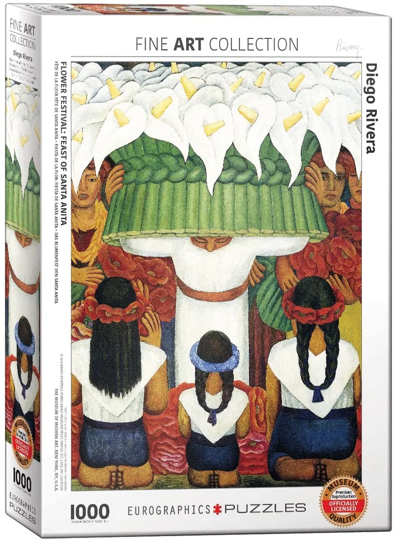 puzzel Diego Rivera - Flower Festival - 1000 stukjes karton. von Eurographics, Ausgabe Mehrfarbig – Schachtel
