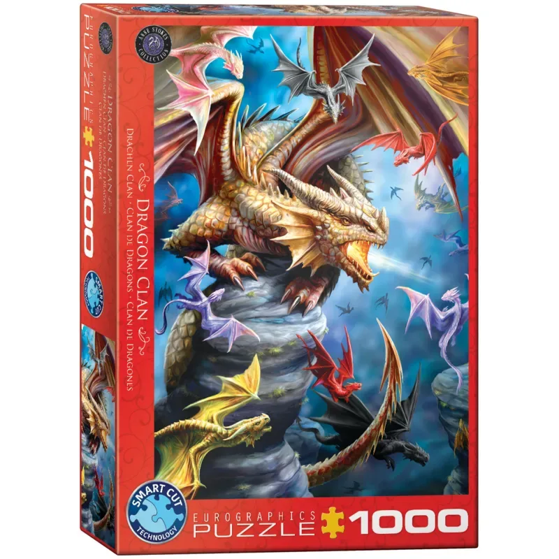 puzzel Dragon Clan - Anne Stokes - 1000 stukjes legpuzzel. van Eurographics, editie Meerkleurig – doos 2 van 2
