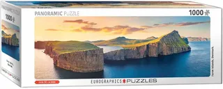 puzzel Faroe Island panorama 1000 stukjes legpuzzel. van Eurographics, editie Meerkleurig – doos 2 van 2