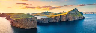 puzzel Faroe Island panorama 1000 stukjes legpuzzel. van Eurographics, editie Meerkleurig – doos 1 van 2