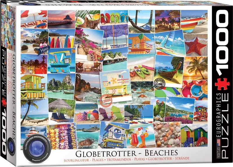puzzel Globetrotter Beaches - 1000 stukjes legpuzzel. van Eurographics, editie Meerkleurig – doos