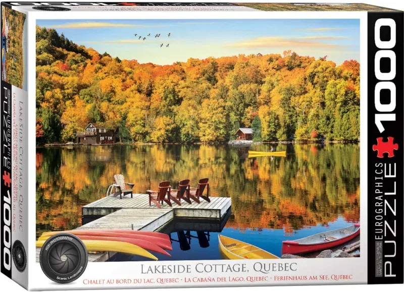 Puzzel - Lakeside Cottage Quebec - (1000) van Eurographics, editie Meerkleurig – doos 2 van 2