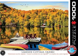 Puzzel - Lakeside Cottage Quebec - (1000) van Eurographics, editie Meerkleurig – doos 1 van 2