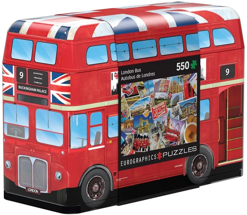 puzzel London Bus in bewaarblik - 550 stukjes. van Eurographics, editie Meerkleurig – doos