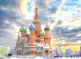 puzzel Moskou Rusland 1000 stukjes karton speelgoed. from Eurographics, Multicolour edition – box 1 of 2