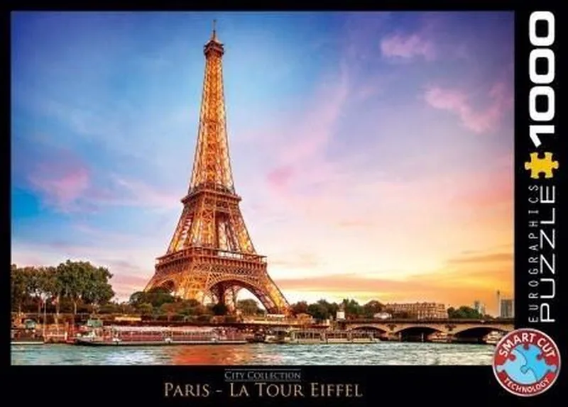 Puzzel - Paris La Tour Eiffel (1000) de Eurographics, édition Multicolore – boîte