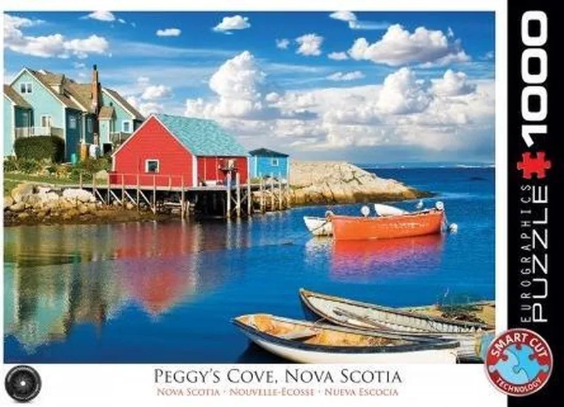 Puzzel Peggy's Cove, Nova Scotia 1000 Stukjes 48x68cm van Eurographics, editie Meerkleurig – doos 1 van 2