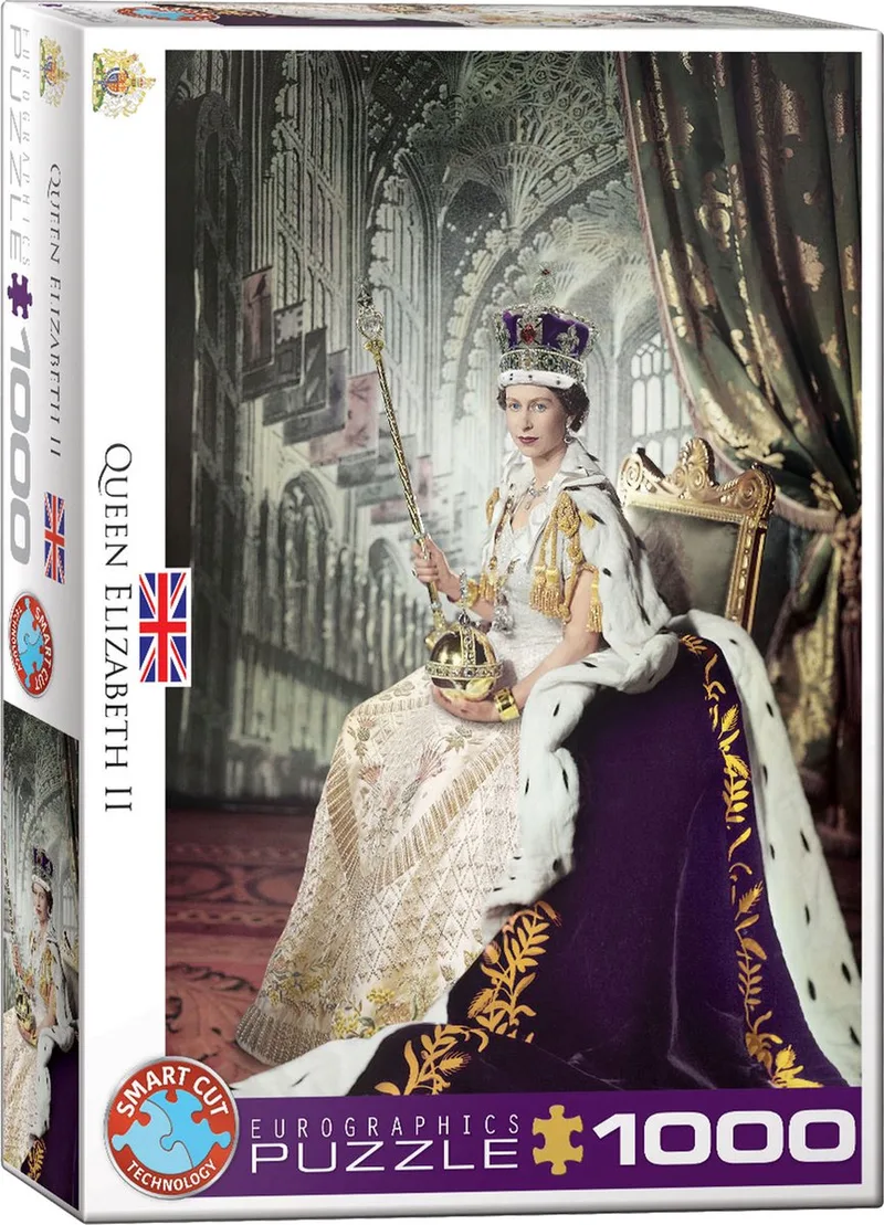 puzzel Queen Elizabeth II - 1000 stukjes legpuzzel. from Eurographics, Multicolour edition – box