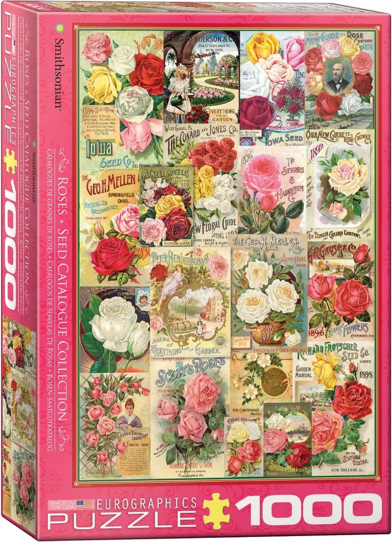puzzel Roses - Seed Catalogue - 1000 stukjes de Eurographics, édition Multicolore – boîte