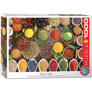 puzzel Spicy Table 1000 stukjes karton kleurrijk. de Eurographics, édition Multicolore – boîte 2 sur 2