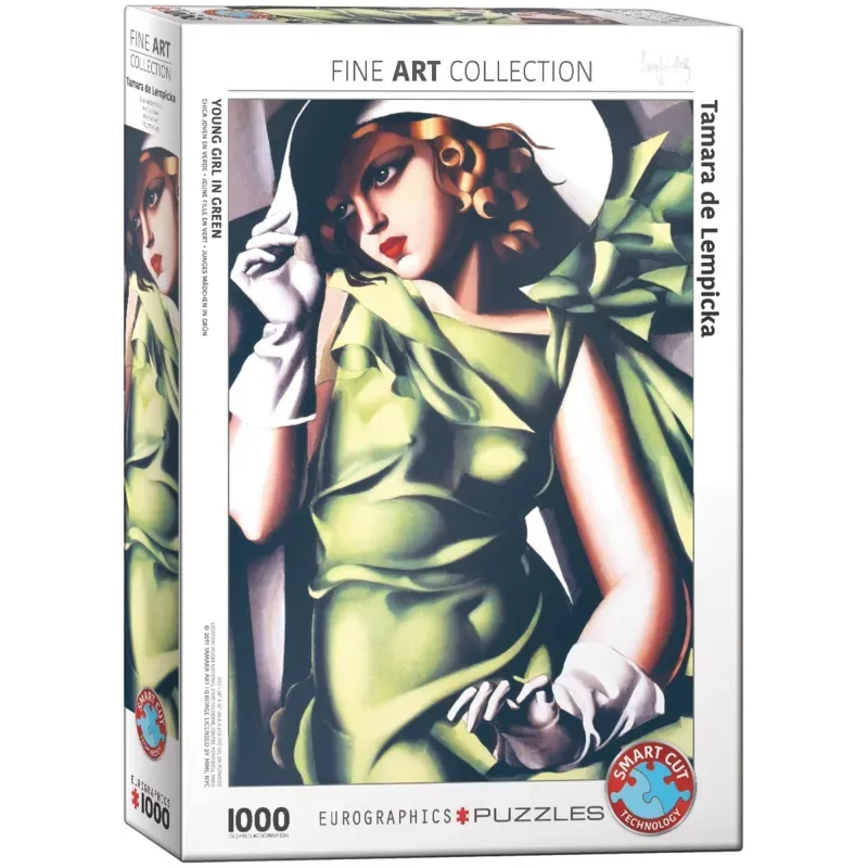 puzzel Tamara De Lempicka Junges Mädchen in grün - 1000 stukjes. from Eurographics, Multicolour edition – box 2 of 2