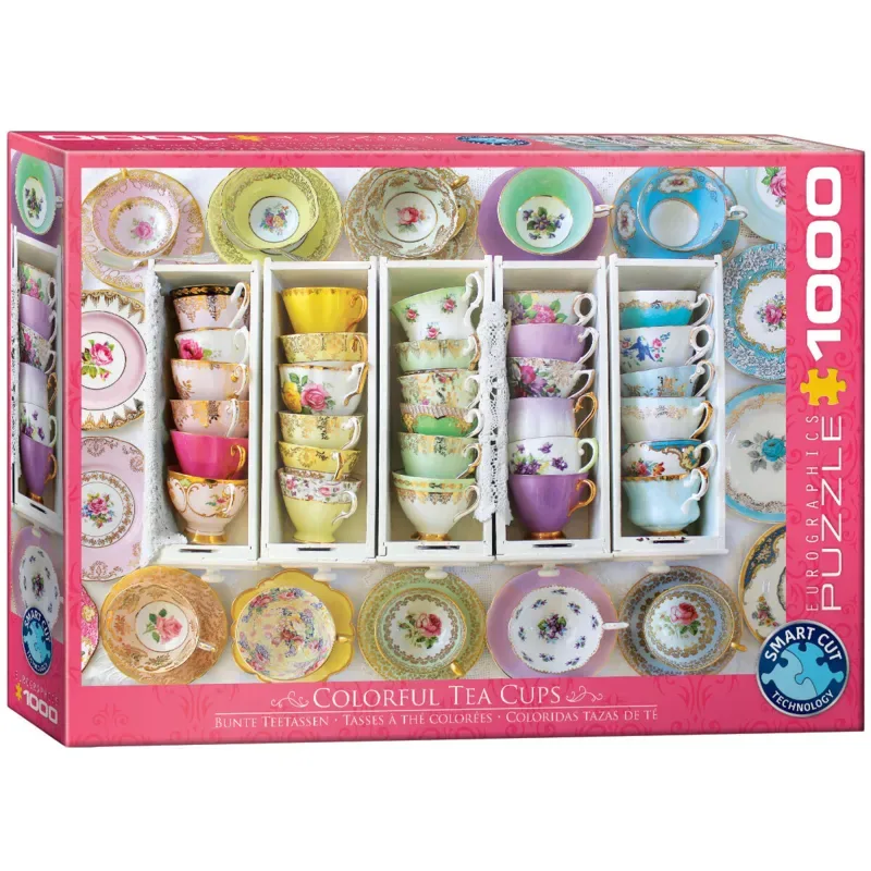 puzzel theekopjes dozen - 1000 stukjes legpuzzel. von Eurographics, Ausgabe Mehrfarbig – Schachtel 2 von 2