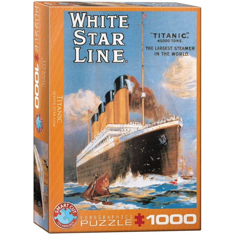 puzzel Titanic White Star Line - 1000 stukjes legpuzzel. von Eurographics, Ausgabe Mehrfarbig – Schachtel 2 von 2