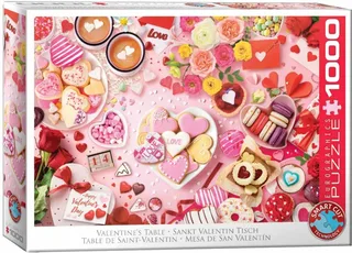 puzzel Valentijnsdag tafel 1000 stukjes romantisch. von Eurographics, Ausgabe Mehrfarbig – Schachtel 2 von 2