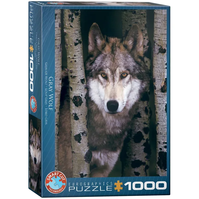puzzel wolf - legpuzzel 1000 stukjes karton. de Eurographics, édition Multicolore – boîte 2 sur 2