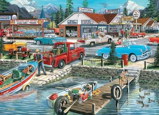 Puzzle Allons Pêcher - Ken Zylla - 1000 pièces van Eurographics – doos 1 van 2
