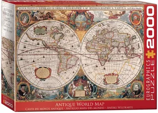 Puzzle Antique World Map - 2000 pièces de Eurographics – boîte 2 sur 2