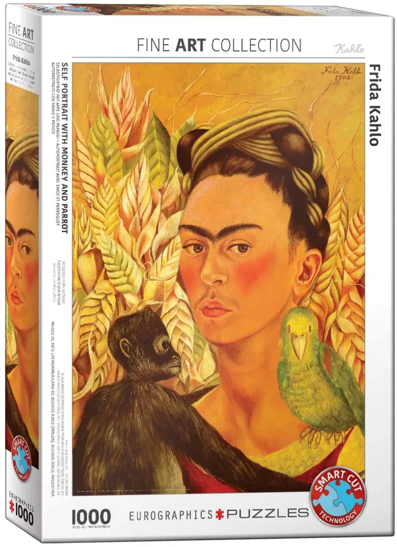 Puzzle Autoportrait avec le Singe et le Perroquet - 1000 pièces van Eurographics – doos 2 van 2