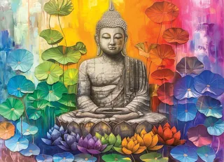 Puzzle Bouddha Coloré - 1000 pièces from Eurographics – box 1 of 2