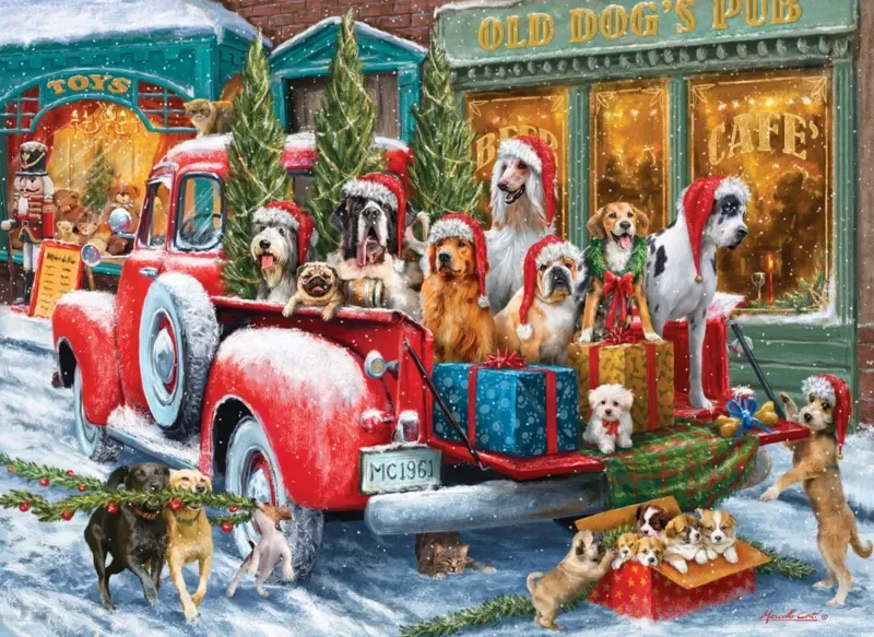 Puzzle Cadeaux pour Chiots - 1000 pièces van Eurographics – doos
