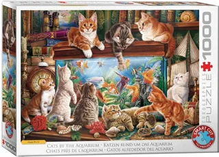 Puzzle Chats Près de L'Aquarium - 1000 pièces de Eurographics – boîte 2 sur 2