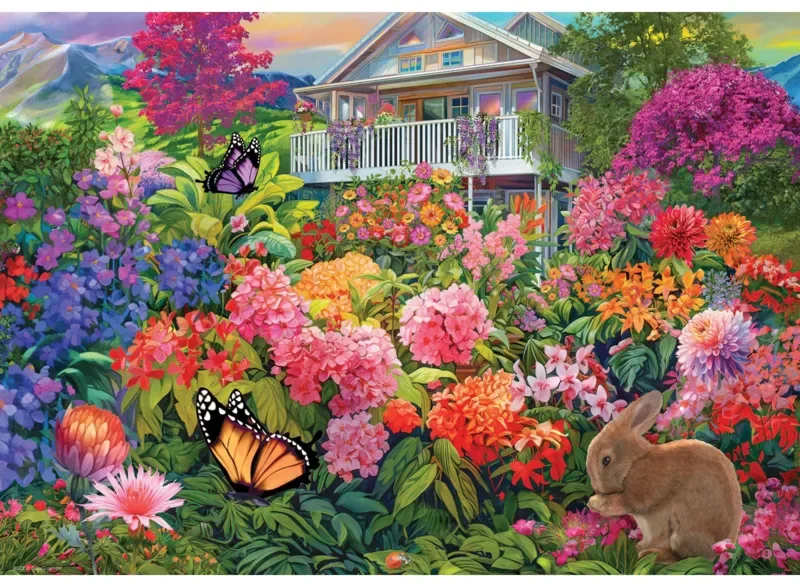 Puzzle Connecting Pieces - Bunny Garden - 100 à 149 pièces van Eurographics – doos