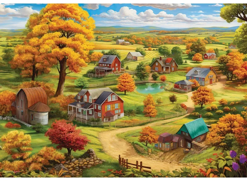 Puzzle Connecting Pieces - Peaceful Living - 10 à 25 pièces van Eurographics – doos