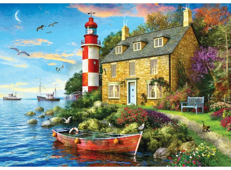 Puzzle Connecting Pieces - The Cottage Lighthouse - 100 à 149 pièces van Eurographics – doos