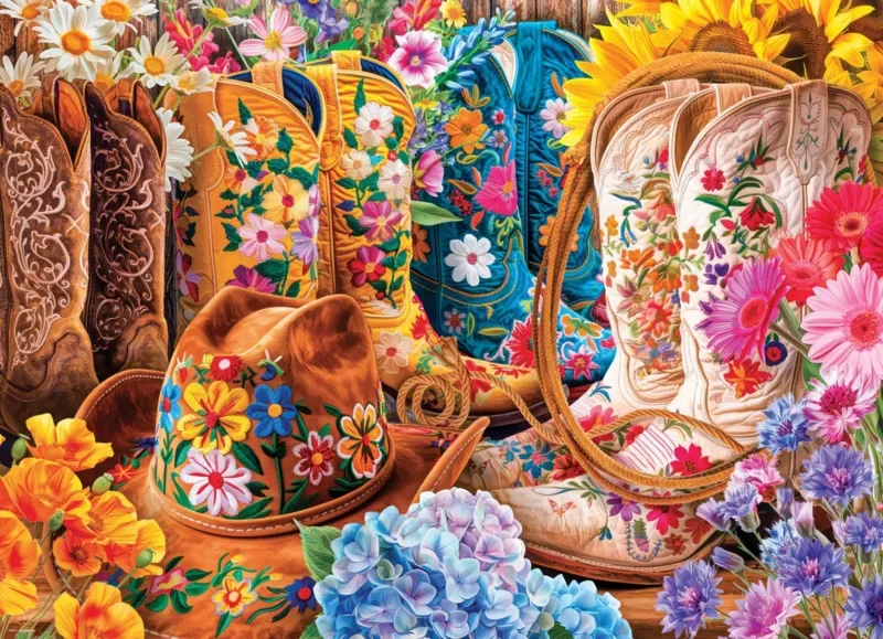 Puzzle Cowgirl Boots by Lars Stewart - 1000 pièces de Eurographics – boîte 1 sur 2