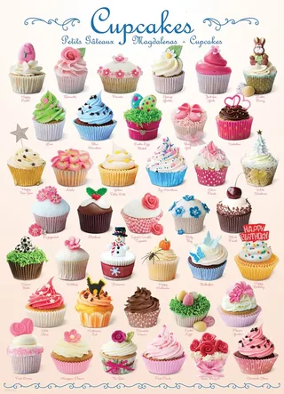 Puzzle Cupcakes - 1000 pièces van Eurographics – doos 1 van 2